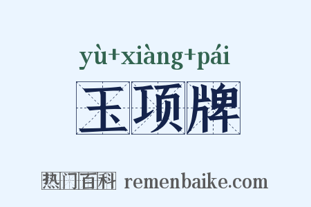 玉项牌是什么意思的图片